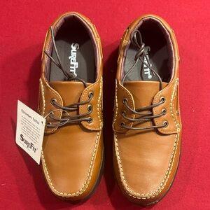Sure Fit Men's Tan Leather Boat Shoes